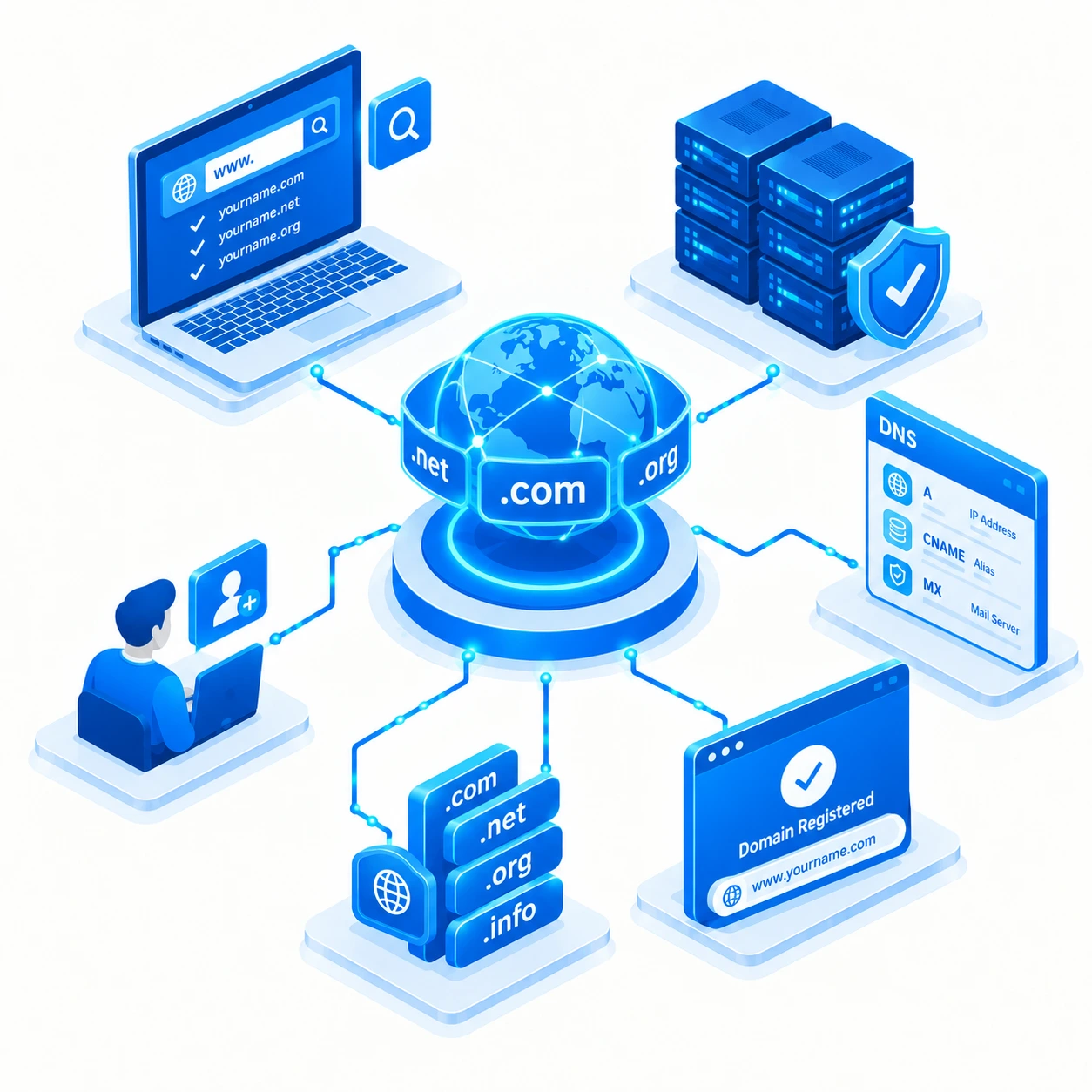 Domain registration in Namibia: .com.na and international domain names and DNS managed by Tech49Originals